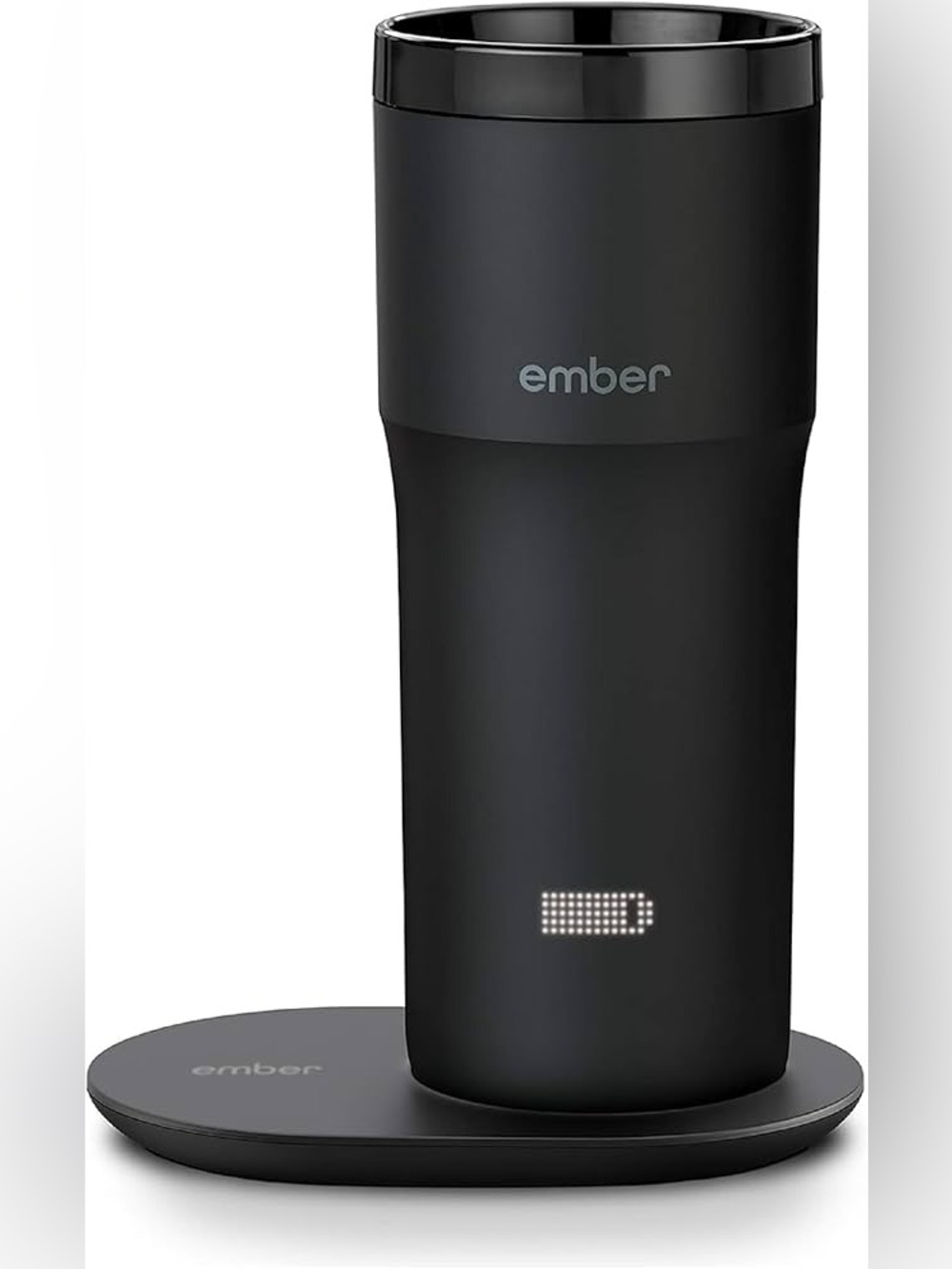 Ember Black Temperature Control Travel Mug with Charging Coaster